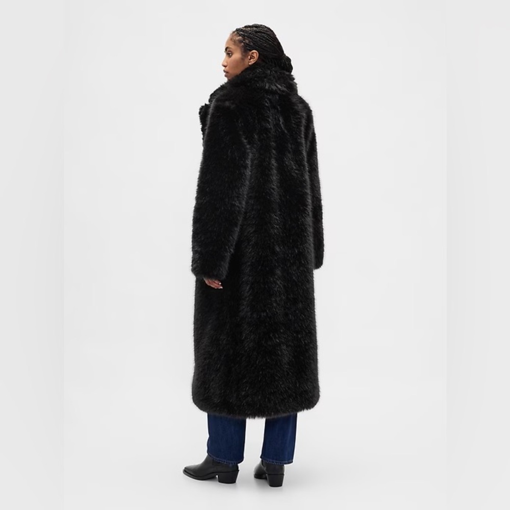 GAP Faux Fur Long Coat - Picture 3 of 11